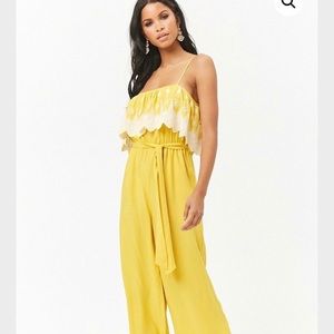 Crochet Embroidery  Cami Jumpsuit